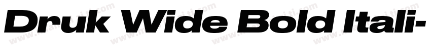 Druk Wide Bold Itali字体转换